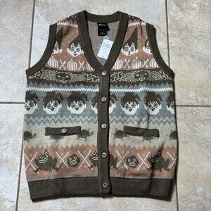 Over The Garden Wall Wirt & Greg Fair Isle Sweater Vest LARGE New With Tags